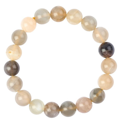 Grey Moonstone Bead Bracelet