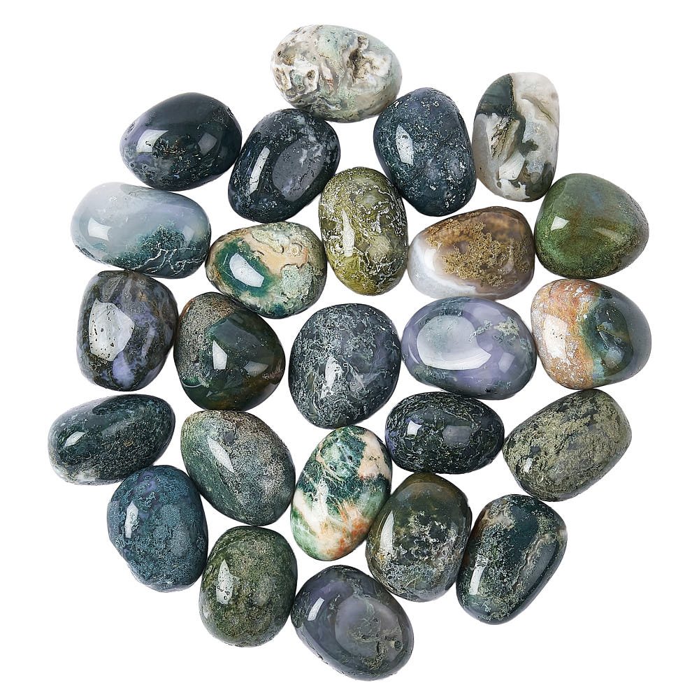 Moss Agate Tumblestone | Medium