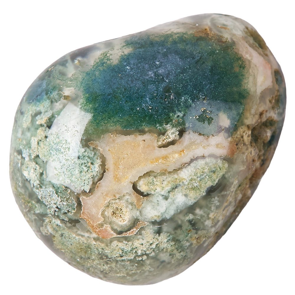Moss Agate Tumblestone | Medium
