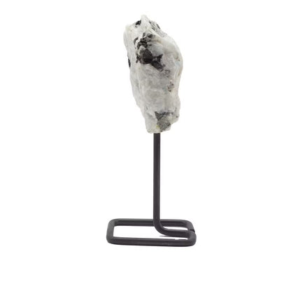 Rainbow Moonstone Crystal on Metal Stand
