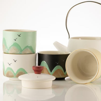Japanese Tea Ceremony Set | Ceramic Teapot & Cup Gift Set
