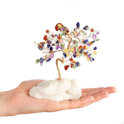 Chakra Gemstone Tree with Crystal Base
