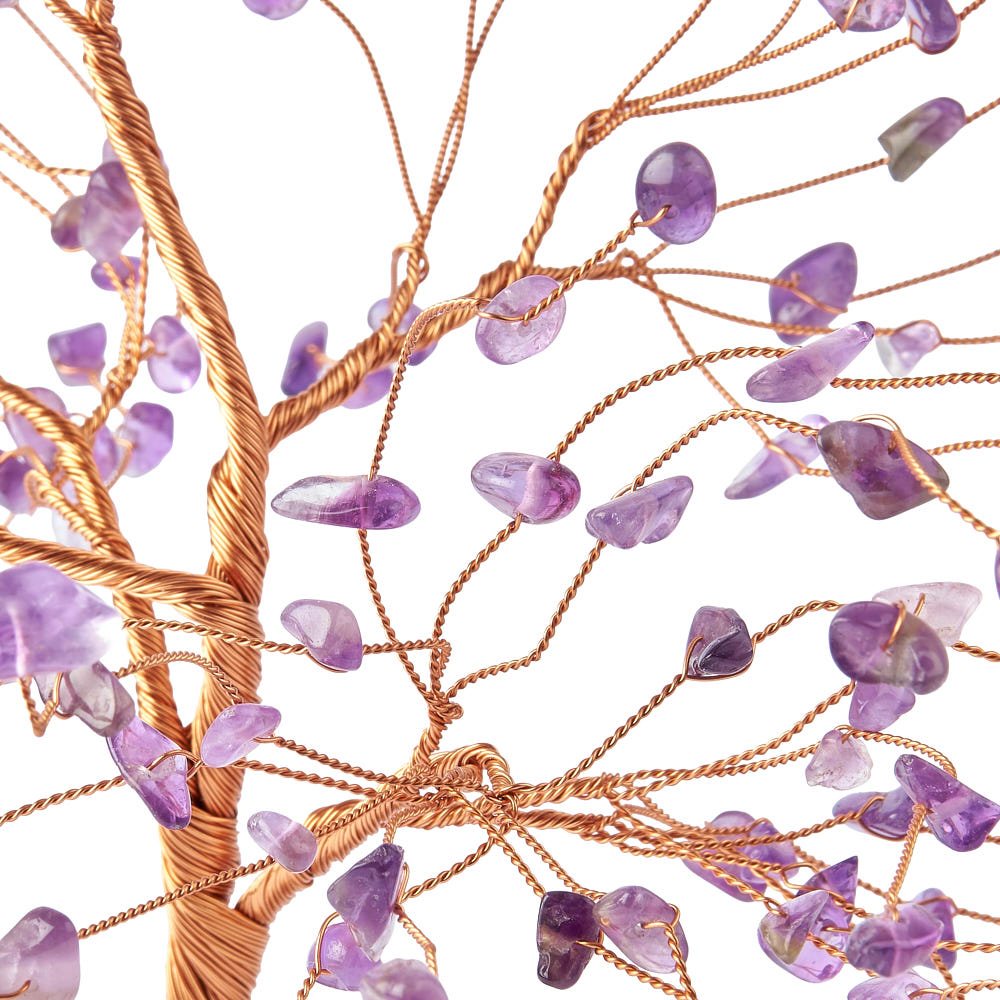 Amethyst Willow Tree on Agate Base - Crystal Nest