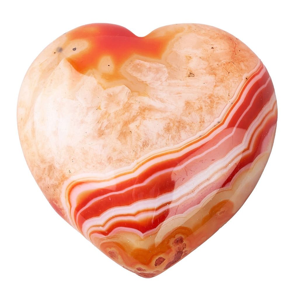 Mini Carnelian Crystal Heart | Passion & Courage - Crystal Nest