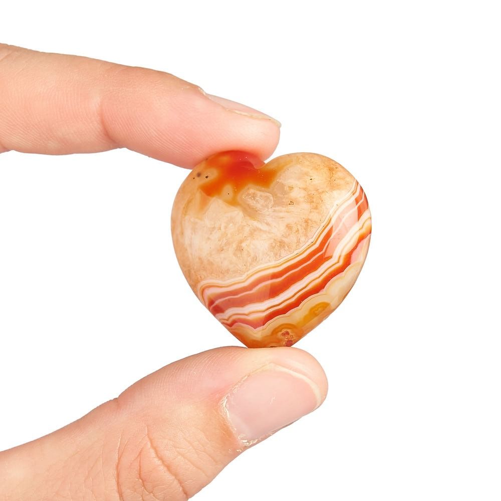 Mini Carnelian Crystal Heart | Passion & Courage - Crystal Nest
