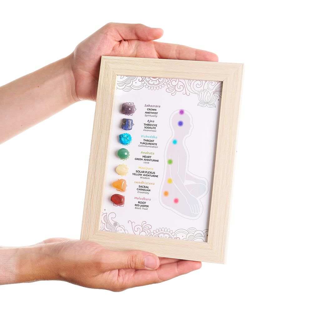 Framed Chakra Crystal Artwork | Energy Alignment - Crystal Nest
