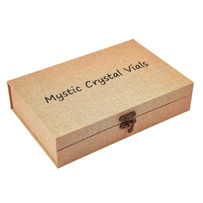 40-Piece Crystal Chip Bottle Gift Set | Mini Gemstone Vials Collection