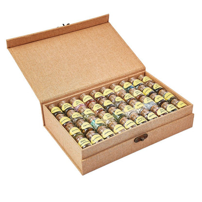 40-Piece Crystal Chip Bottle Gift Set | Mini Gemstone Vials Collection