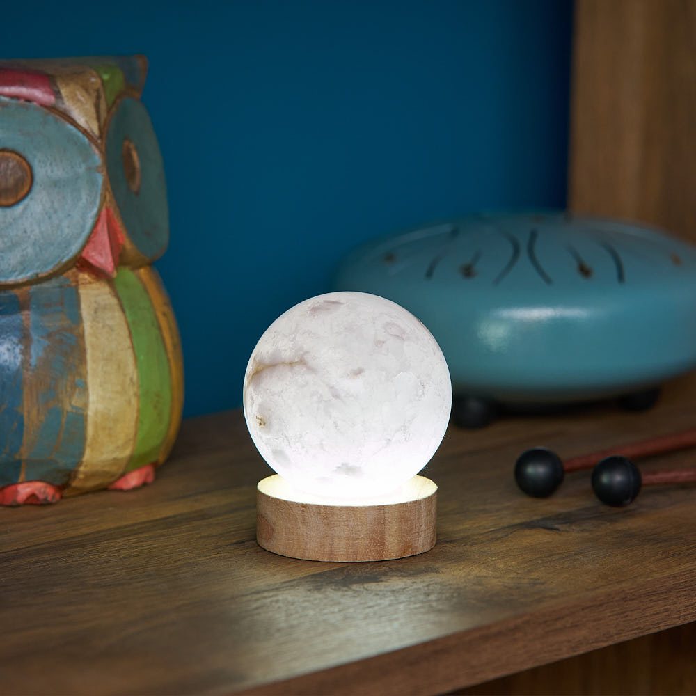 Moroccan Quartz Sphere | With or Without Light Base | 6-7cm - Crystal Nest
