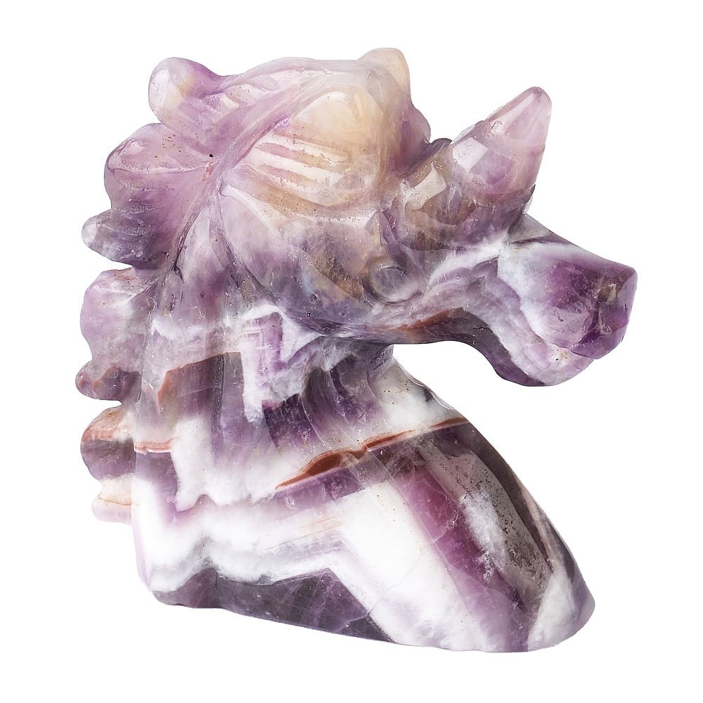 Amethyst Unicorn Crystal | Magical Sculpture for Healing, Protection & Calm - Crystal Nest