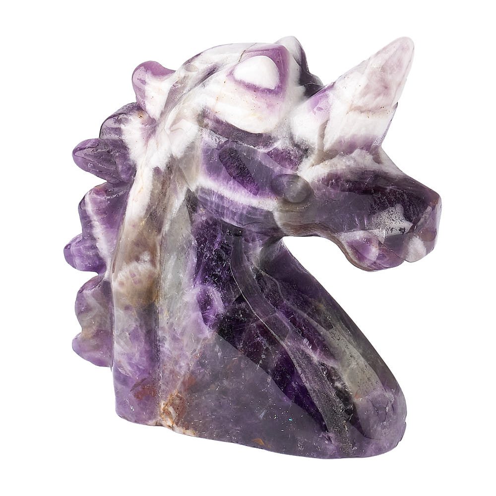 Amethyst Unicorn Crystal | Magical Sculpture for Healing, Protection & Calm - Crystal Nest
