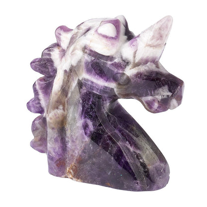 Amethyst Unicorn Crystal | Magical Sculpture for Healing, Protection & Calm - Crystal Nest