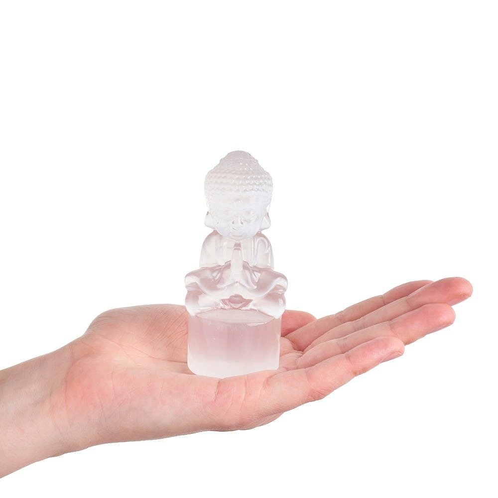 Selenite Buddha Statue | Peace & Energy Cleansing - Crystal Nest