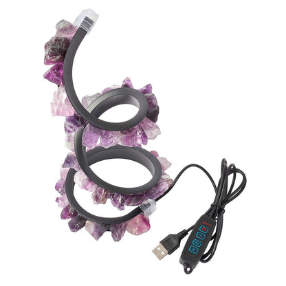 Fluorite Spiral USB Crystal Lamp | 3 Light Settings