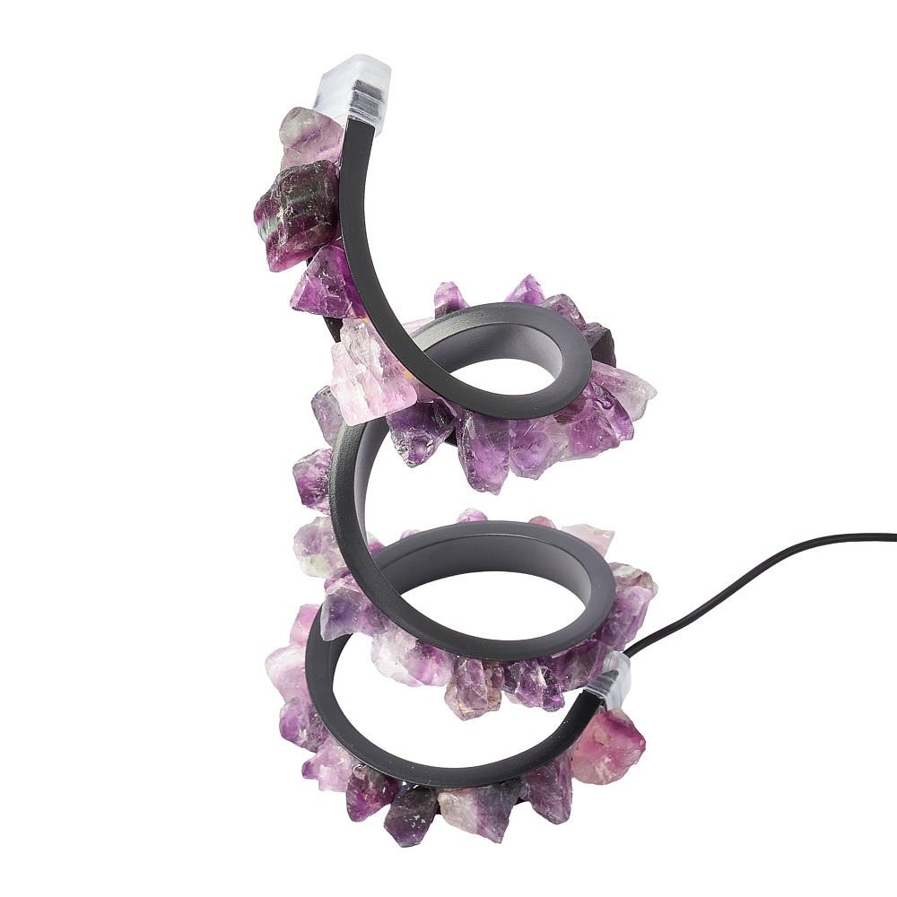 Fluorite Spiral USB Crystal Lamp | 3 Light Settings