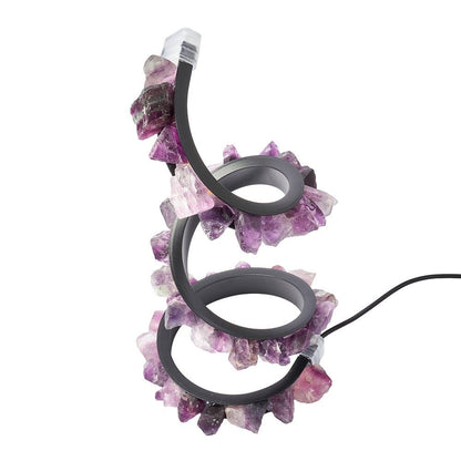 Fluorite Spiral USB Crystal Lamp | 3 Light Settings