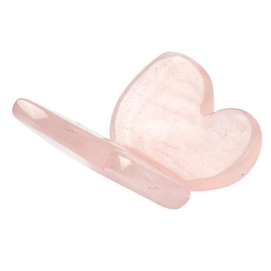 Rose Quartz Butterfly Crystal Carving