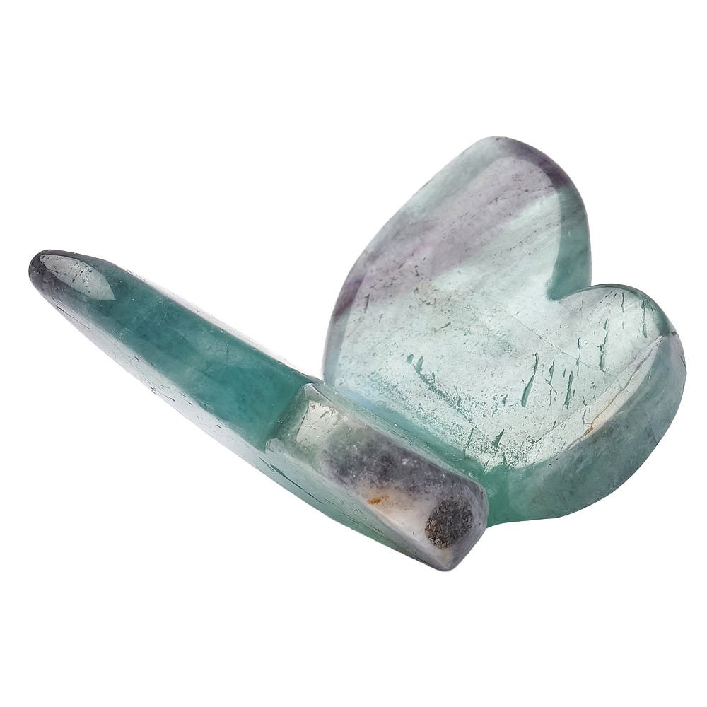 Fluorite Butterfly Crystal Carving