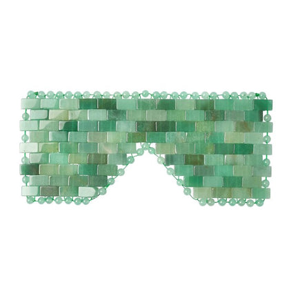 Green Aventurine Crystal Eye Mask | Cooling & Restorative Relaxation for Face and Eyes