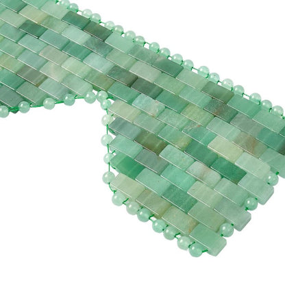 Green Aventurine Crystal Eye Mask | Cooling & Restorative Relaxation for Face and Eyes