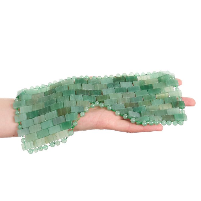Green Aventurine Crystal Eye Mask | Cooling & Restorative Relaxation for Face and Eyes