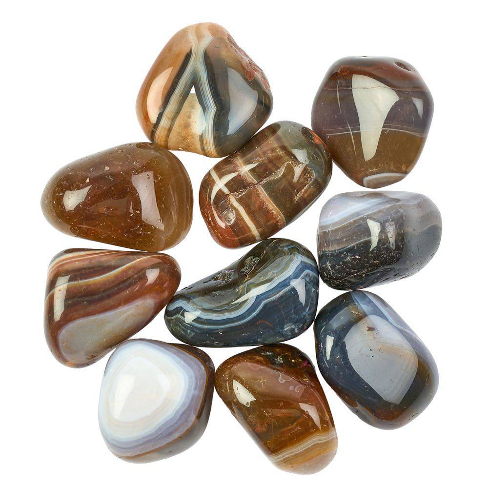 Natural Banded Agate Tumblestone - Large - Crystal Nest