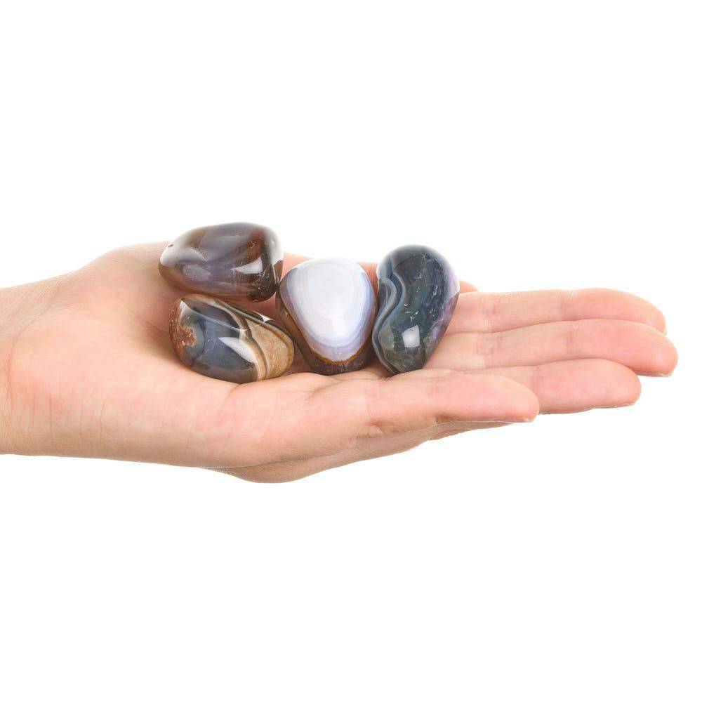 Natural Banded Agate Tumblestone - Large - Crystal Nest
