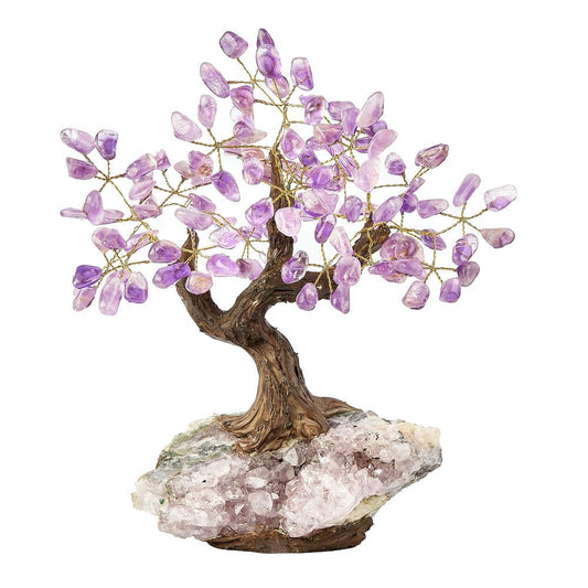 Amethyst Bonsai Tree on Crystal Base - Crystal Nest