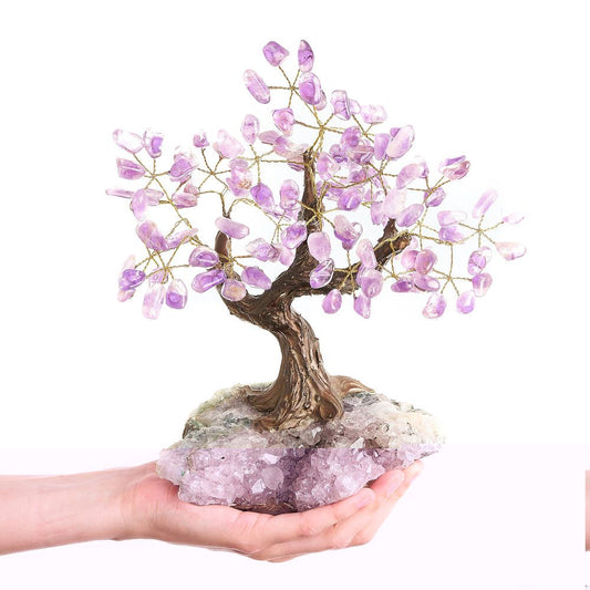 Amethyst Bonsai Tree on Crystal Base - Crystal Nest