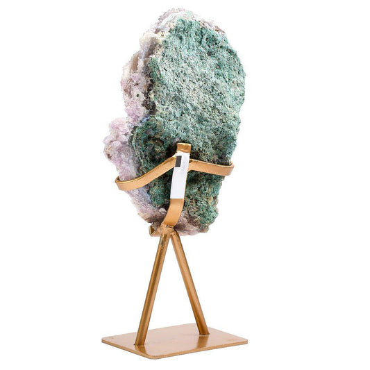 Amethyst Druze on Gold Stand - 1.2kg - Crystal Nest