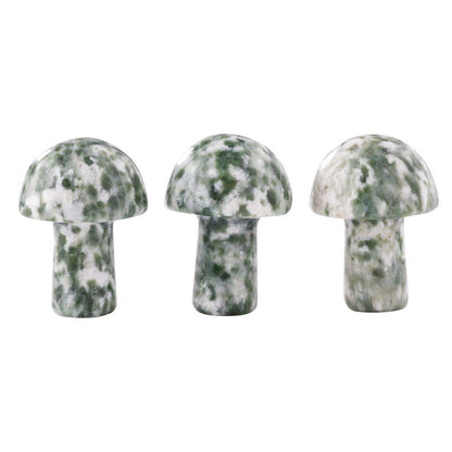 Snake Dragon Jade Mini Crystal Mushroom - Crystal Nest