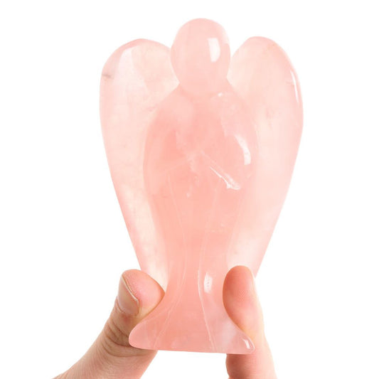 Rose Quartz Crystal Angel | 10cm - Crystal Nest