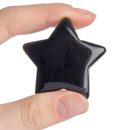 Assorted Pre-Drilled Crystal Stars | 10 Gemstone Carvings for Crafts & Décor