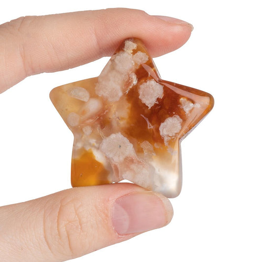 Assorted Pre-Drilled Crystal Stars | 10 Gemstone Carvings for Crafts & Décor