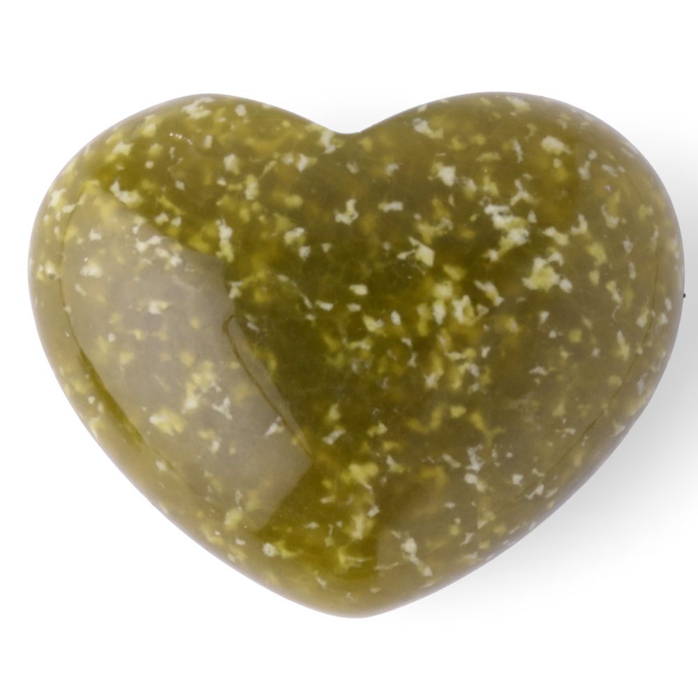 Olive Jade Mini Crystal Heart