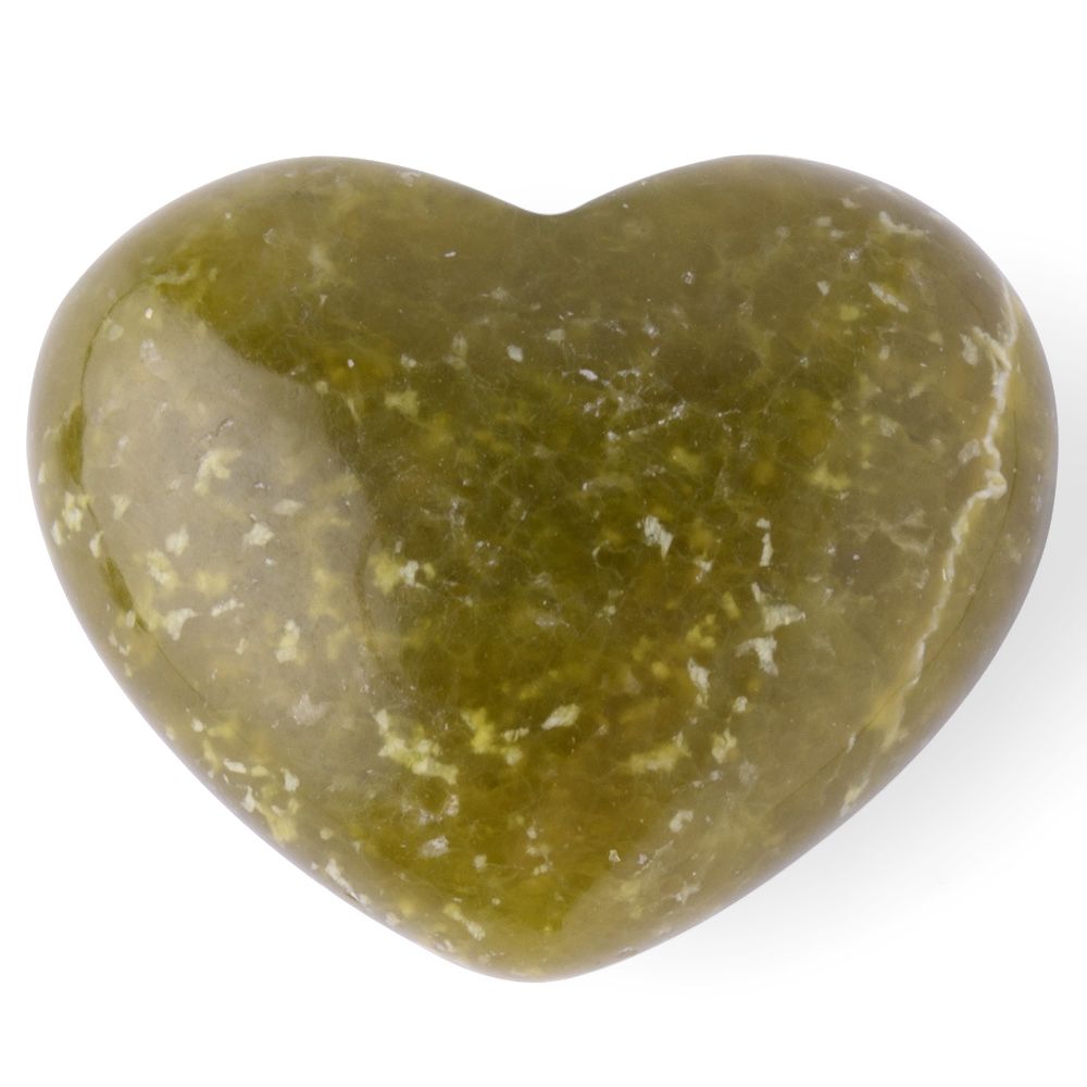 Olive Jade Mini Crystal Heart