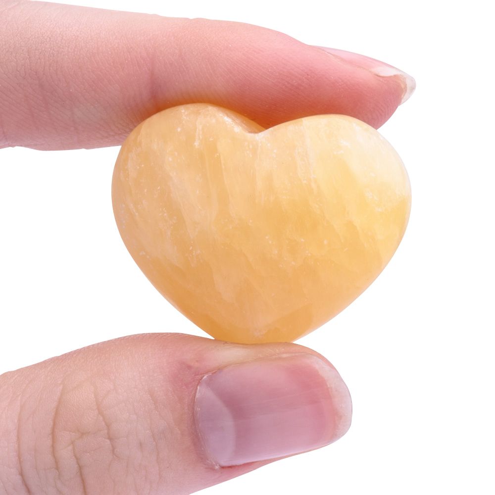 Yellow Calcite Mini Crystal Heart