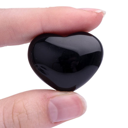 Black Obsidian Mini Crystal Heart - Crystal Nest