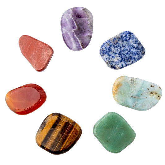 7 Chakra Smooth Stones Set - Crystal Nest