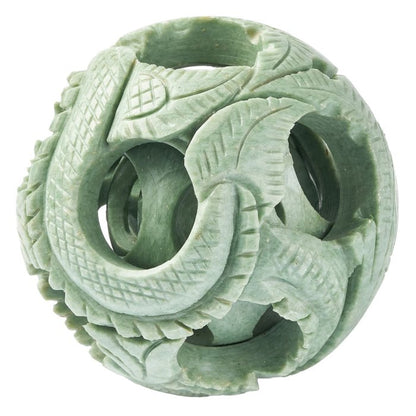 Serpentine Dragon Sphere on Stand | Protection, Power & Energy Flow