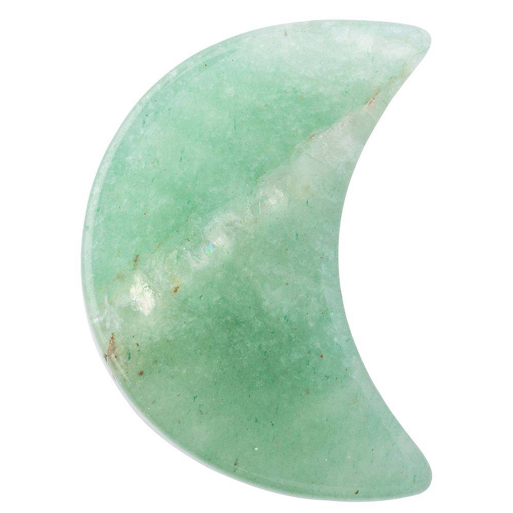 Green Aventurine Mini Crystal Moon - Crystal Nest