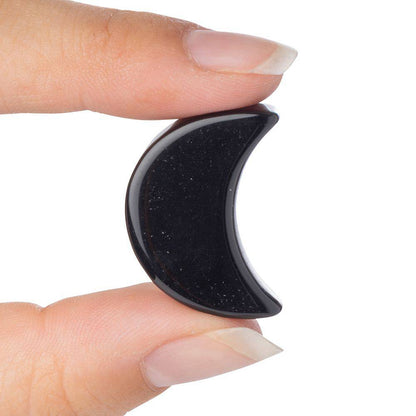 Black Obsidian Mini Crystal Moon - Crystal Nest