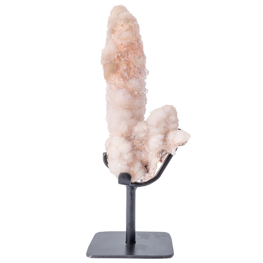 Pink Quartz Druzy Stalagmite Display