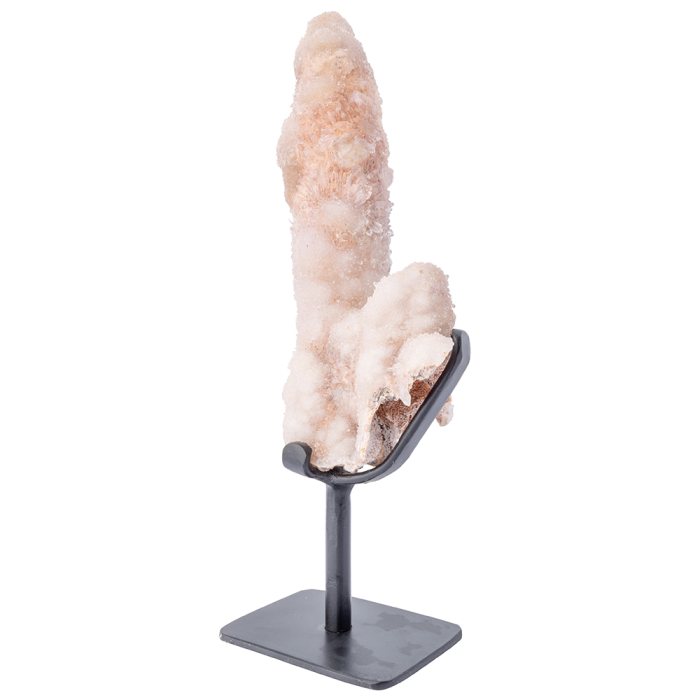Pink Quartz Druzy Stalagmite Display