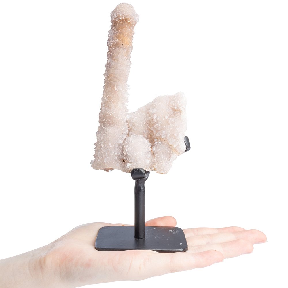 Pink Quartz Druzy Stalagmite Display II