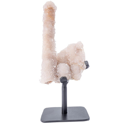 Pink Quartz Druzy Stalagmite Display II