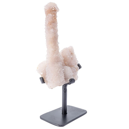 Pink Quartz Druzy Stalagmite Display II