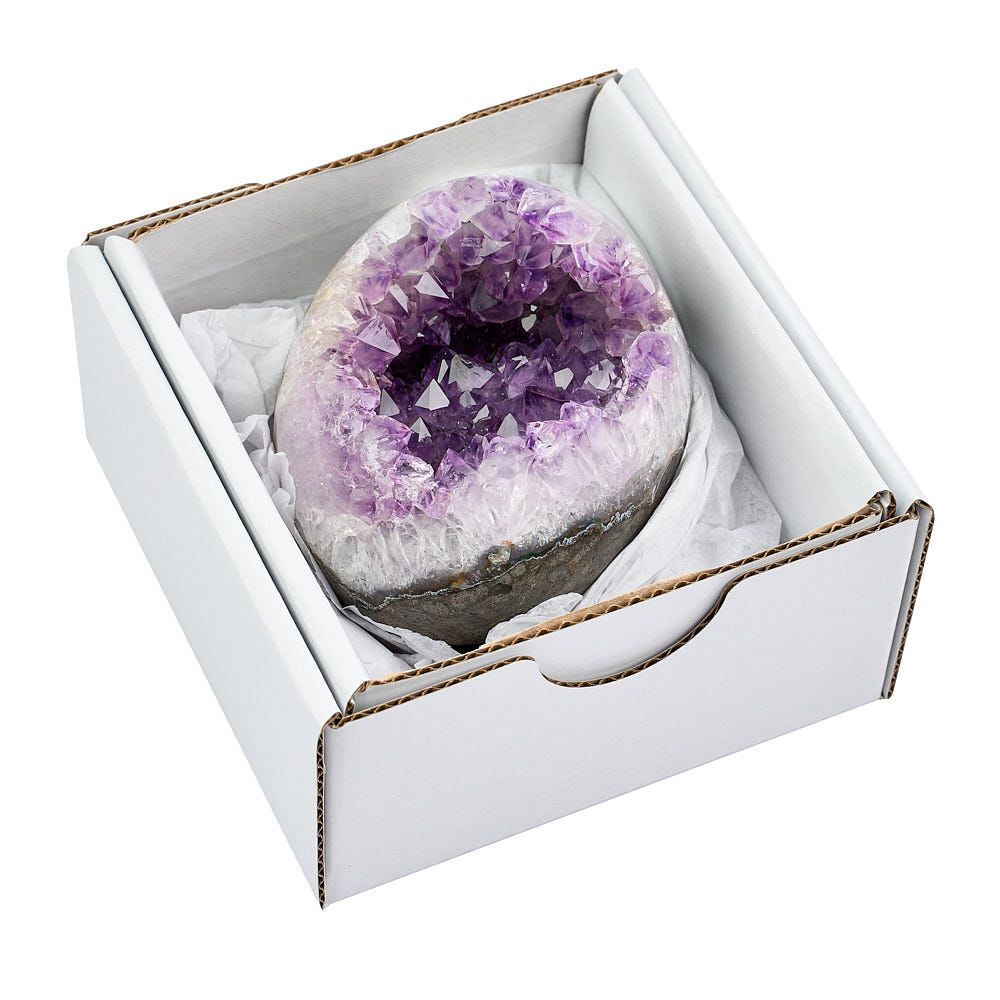 Amethyst Crystal Geode Egg