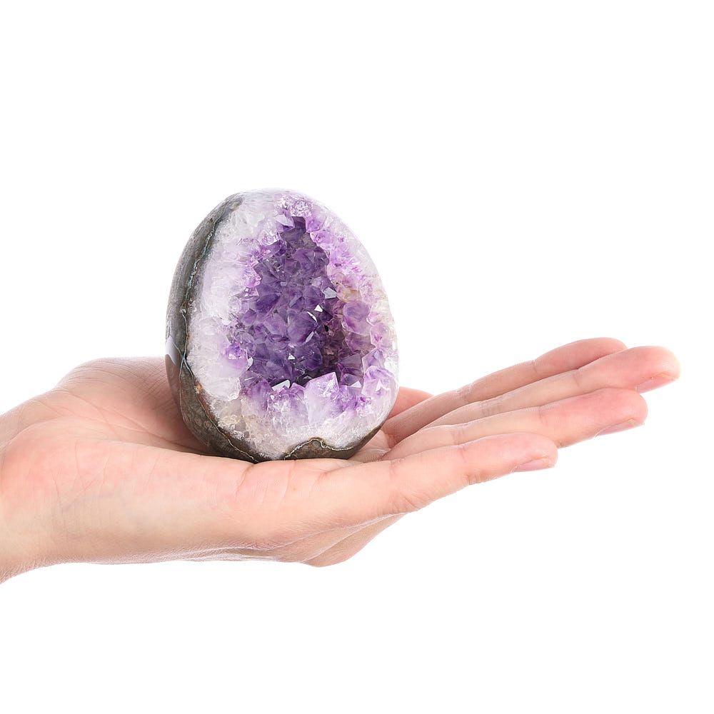 Amethyst Crystal Geode Egg