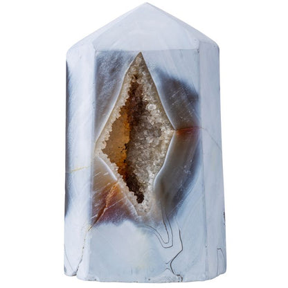 White Agate Polished Point - Small - Crystal Nest